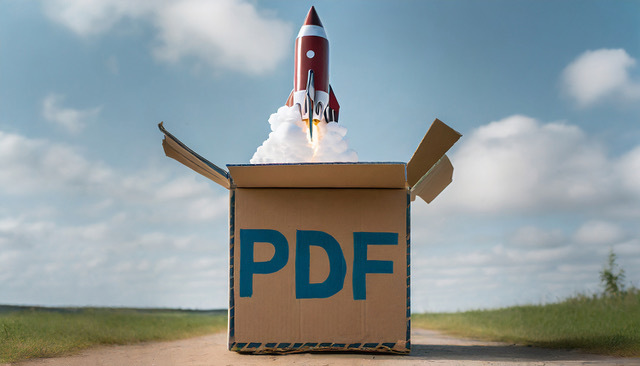PDF rocket created with firefly.adobe.com