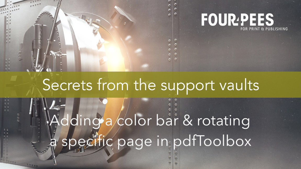 Webinar - Adding a color bar & rotating a specific page in pdfToolbox