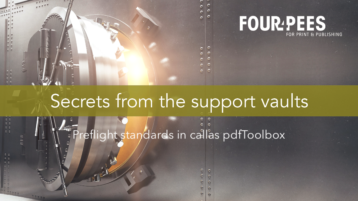 Webinar - Preflight standards in callas pdfToolbox
