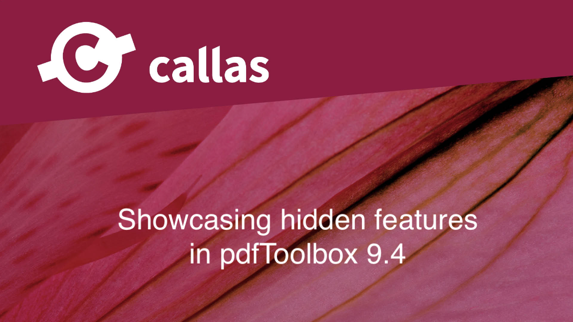 Webinar - Showcasing hidden features in pdfToolbox 9.4