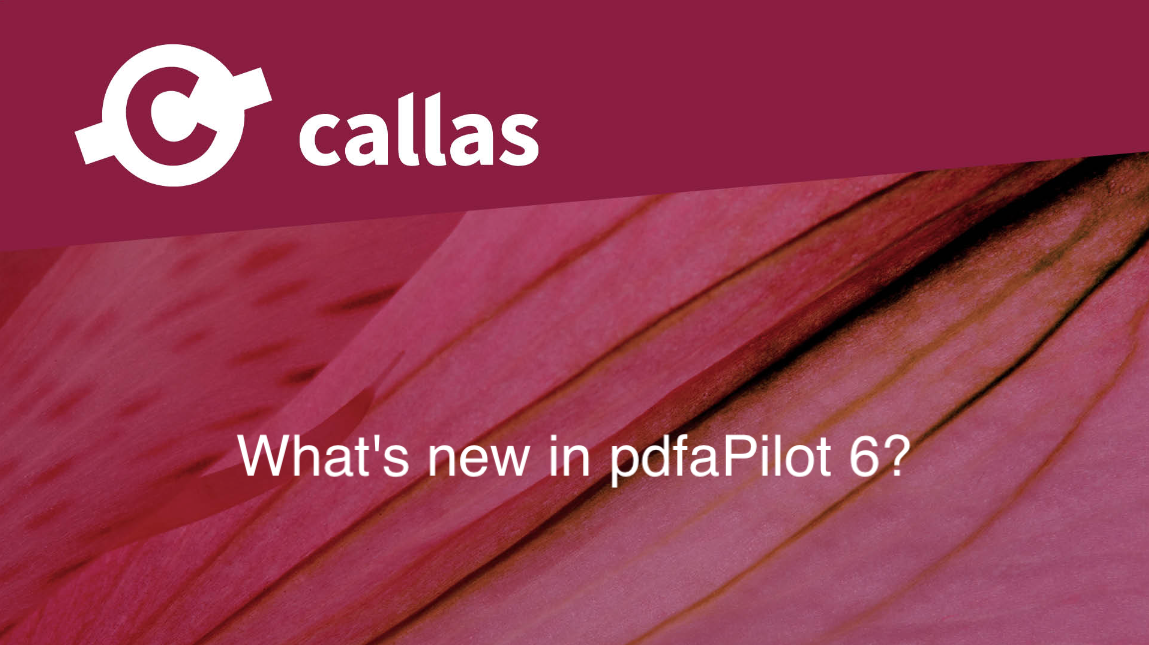 Webinar - What's new in pdfaPilot 6?